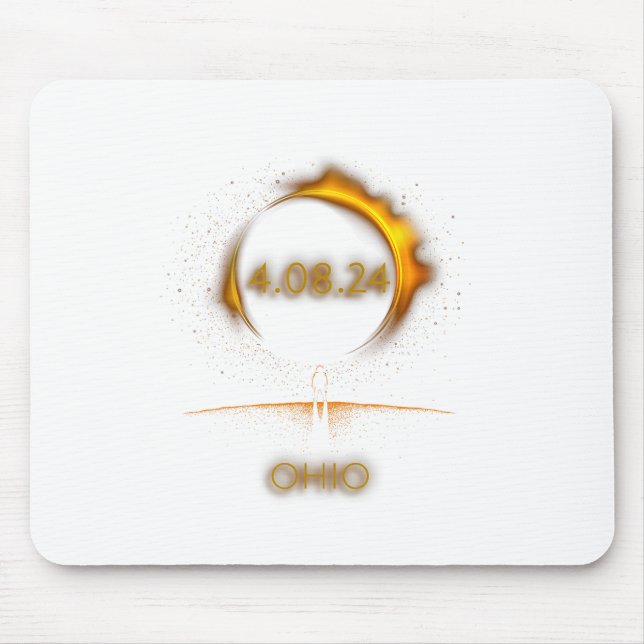 Mousepad Ohio Total Solar Eclipse Abril 8 2024 Totality Ecl (Frente)