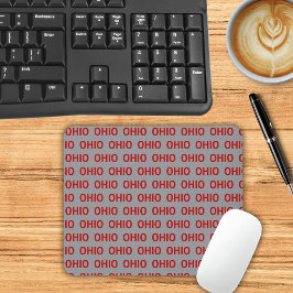 Mousepad Ohio Vermelho e Cinza