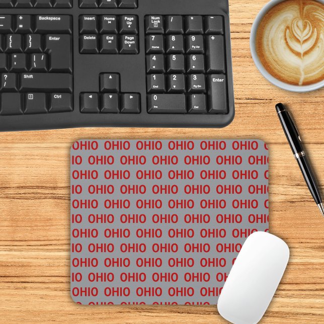 Mousepad Ohio Vermelho e Cinza (Criador carregado)