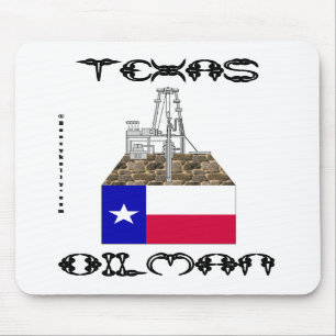 Mousepad Oilman de Texas, campo petrolífero Mousepad, óleo,