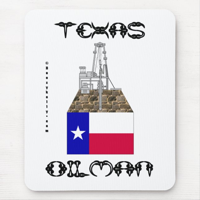 Mousepad Oilman de Texas, campo petrolífero Mousepad, óleo, (Frente)