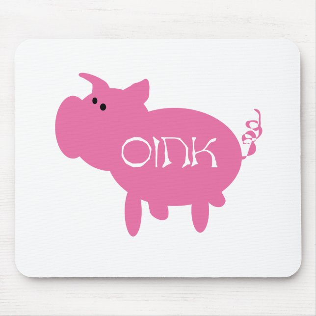 Mousepad Oink camiseta e presentes cor-de-rosa do porco (Frente)