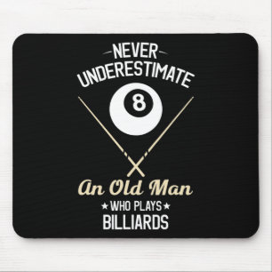 Mousepad Oito presentes de Pai do Jogador de Piscina Engraç