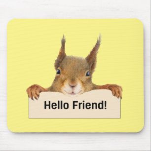 Mousepad Olá Amigo Funny Squirrel
