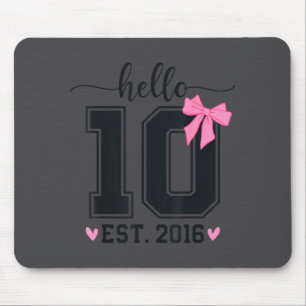 Mousepad Olá Dez Est 2016 10º Aniversário Coquete Laço 10 A