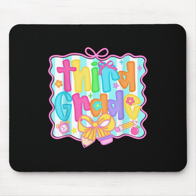 Mousepad Olá Equipe do 3º ano do 3º ano de volta à Escola T (Frente)