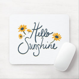 Mousepad Olá, Flores de Margarida Amarela Clássica Sunshine