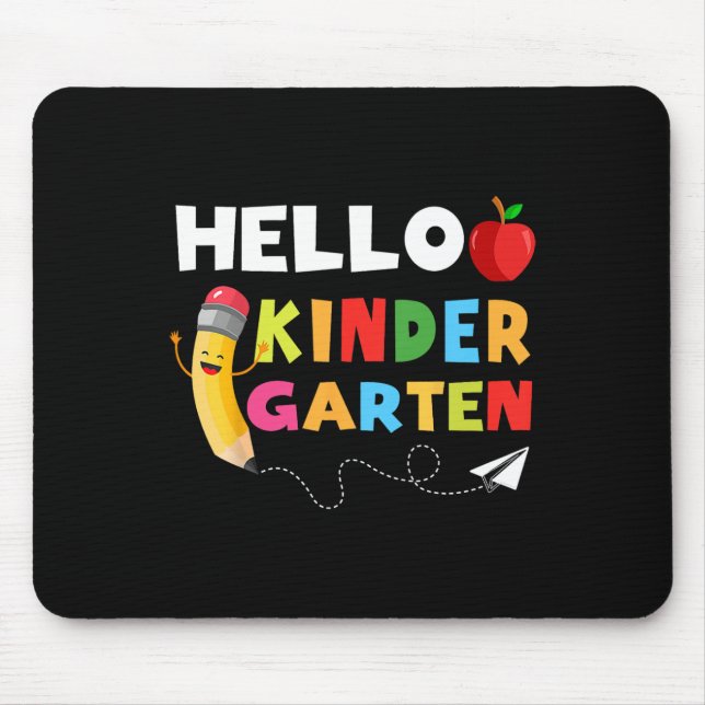 Mousepad Olá, Kindergarten Team Kindergarten, volta à escol (Frente)