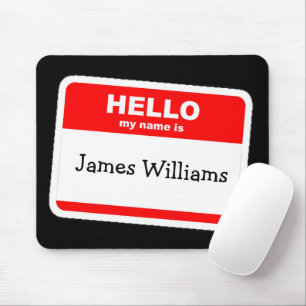Mousepad Olá Meu Nome É Sticker