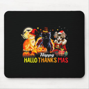 Mousepad Olá Obrigado Camisa Mas do Dia das Bruxas Gato Amo