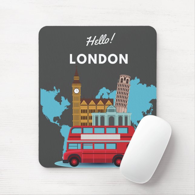 Mousepad Olá, Pad do Rato de Londres (Com mouse)