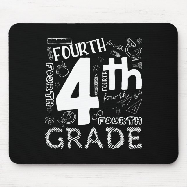 Mousepad Olá Professor(a) da 4ª Série Meninos E Equipe Quar (Frente)