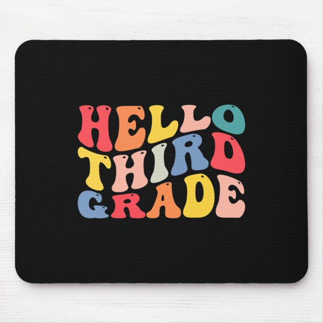 Mousepad Olá, professor do 3º ano, de volta à escola (Frente)
