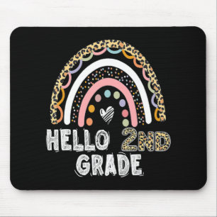 Mousepad Olá segundo, Grau Leopardo, Arco-Íris De Volta À E