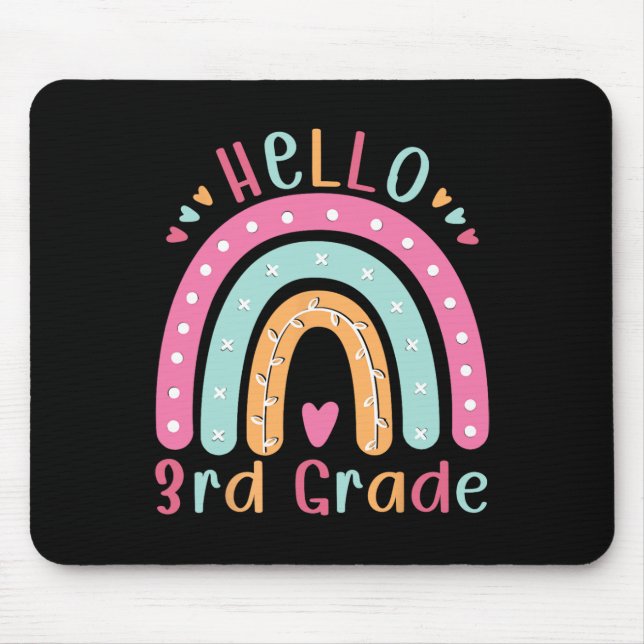 Mousepad Olá Terceira Série De Volta à Escola Professor 3ª  (Frente)