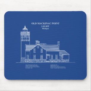 Mousepad Old Mackinac Point Light - Michigan - AD