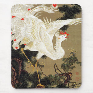 Mousepad Old Pine Tree e White Phoenix por Ito Jakuchu
