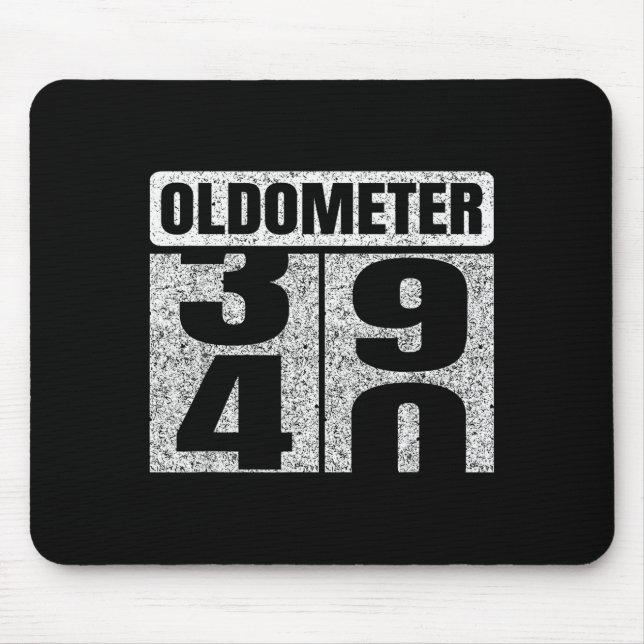 Mousepad Oldometer &# -40 40th Birthday 40 Year Old Funny  (Frente)