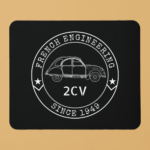Mousepad Oldtimer 2CV Abzeichen Engineering Emblem