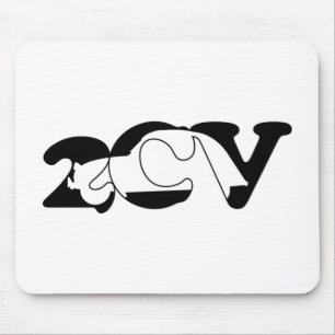 Mousepad Oldtimer 2cv Ente Schatten Typografie