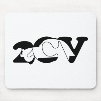 Mousepad Oldtimer 2cv Ente Schatten Typografie