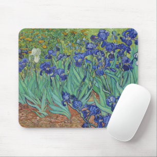 Mousepad Óleo Floral Famoso de Íris Azuis de Van Gogh