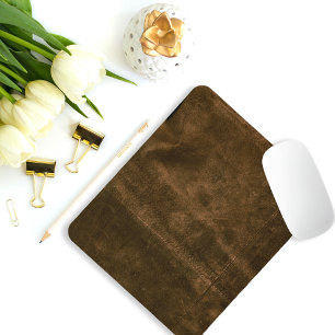Mousepad Olhar da emenda da camurça do couro