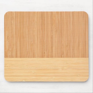 Mousepad Olhar de madeira da grão da beira de bambu natura