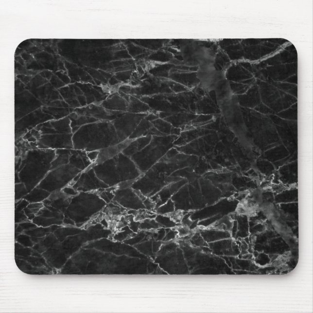 Mousepad Olhar de Pedra Marble Preta (Frente)