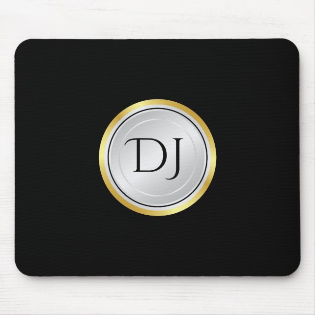 Mousepad Olhar profissional dos homens com monograma (Frente)