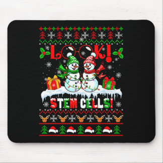 Mousepad Olhe! Células-Tronco Natal Casal de Bonecos de Nev