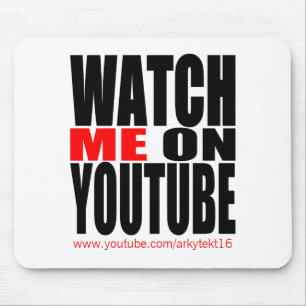Mousepad Olhe-me em YouTube modernos (escuro)