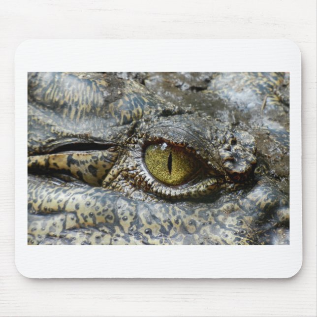 Mousepad olho de crocodilo face animal personalizar persona (Frente)