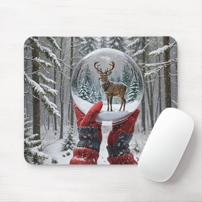 Mousepad Olho De Inverno No Globo De Neve (Com mouse)