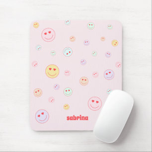 Mousepad Olho Feliz do Coração do Monograma