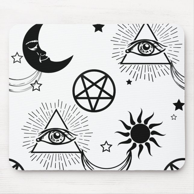 Mousepad olho iluminado por halloween (Frente)