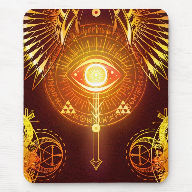 Mousepad Olho Místico Escuro de Vermelho Eternitário (Frente)