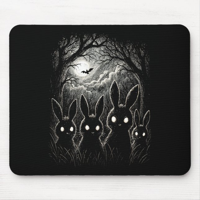 Mousepad Olhos Assustados Floresta Assustadora Figurino de  (Frente)