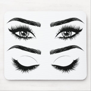 Mousepad Olhos com pestanas e as testas longas