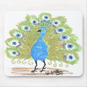Mousepad Olhos da Índia Peacock por Wendy C. Allen