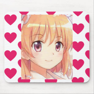Mousepad Olhos de ameixa de miúda com cabelos de gengibre