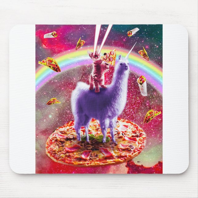 Mousepad Olhos De Laser, Gato De Espaço Exterior, Dirigindo (Frente)