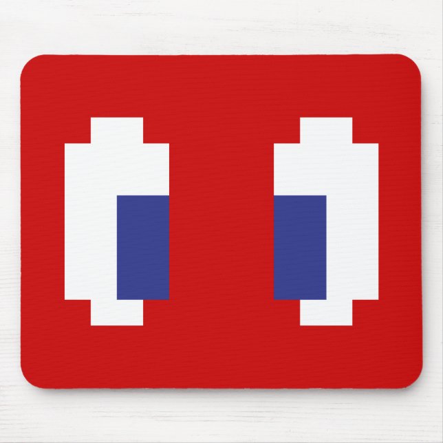 Mousepad Olhos De Manga Pixel De 8 Bits (Frente)