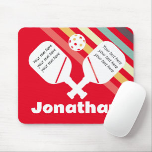 Mousepad Olhos de monograma moderno apanhando Pickleball Re