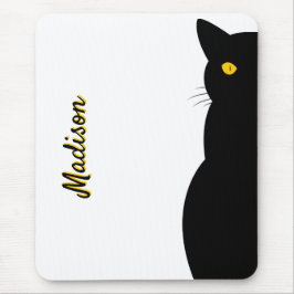 Mousepad Olhos de Ouro CAT PRETO personalizáveis