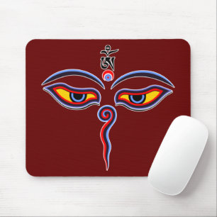 Mousepad Olhos de Sabedoria do Buda - Olhos do templo Bodhn