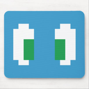 Mousepad Olhos Verdes De Pixel Manga De 8 Bits