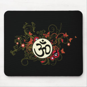 Mousepad OM floral budista