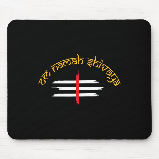 Mousepad Om Namah Shivaya Tripundra Symbol Of Shiva  (Frente)