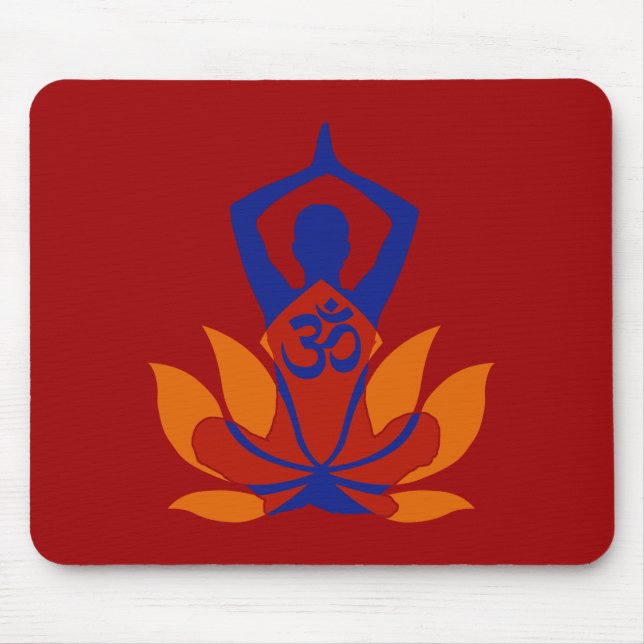 Mousepad OM Namaste Lotus Flower Yoga na Criança (Frente)